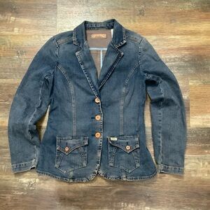 Vintage Y2K 90s Americana Levi’s denim blazer size small